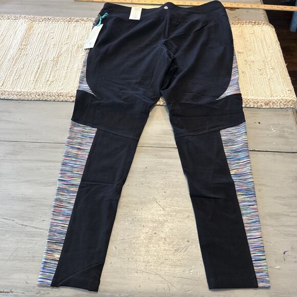 NWT Lane Bryant LIVI Black Multicolor Stripe Signature Stretch Legging Sz 18 20 - Picture 8 of 9